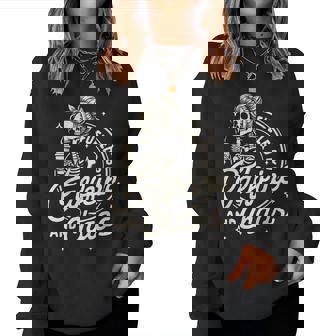 Mom Life Coffee Lover Motherhood Fueled By Caffeine & Chaos Women Sweatshirt - Thegiftio