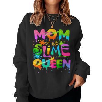Mom Of The Slime Queen Birthday Family Matching Party Women Sweatshirt - Thegiftio