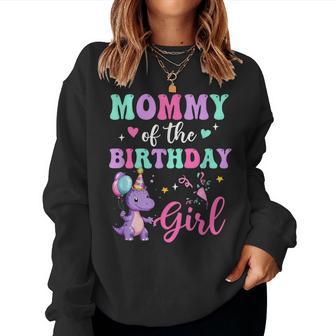 Mommy Of The Birthday For Girl Dinosaur T-Rex Party Family Women Sweatshirt - Thegiftio UK
