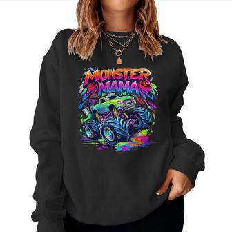 Monster Truck Mama Family Matching Monster Truck Mom Lovers Women Sweatshirt - Seseable