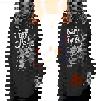 Mouse And Donkey Sarcastic Animal Women Sweatshirt - Monsterry