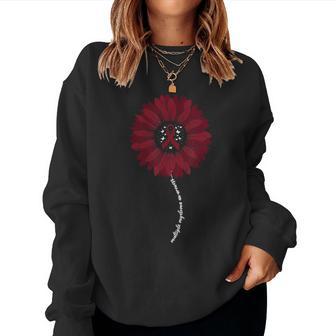 Multiple Myeloma Awareness For Burgundy Cancer Ribbon Women Sweatshirt - Thegiftio UK