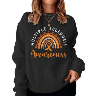Multiple Sclerosis Awareness Rainbow Ms Awareness Women Sweatshirt | Seseable UK