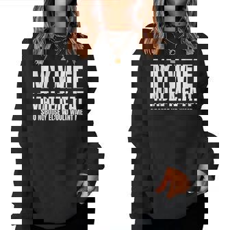 My Wife Made Me Fat Unhinged Dad Joke 不潔なミーム ぽっちゃり レディーススウェットシャツ - Kawaiitshirt