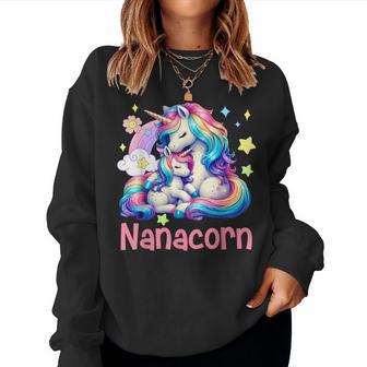 Nanacorn Mother's Day Nana Costume Unicorns Lover Family Women Sweatshirt - Thegiftio UK