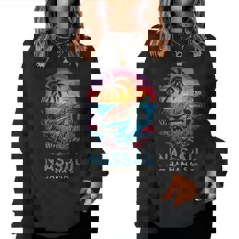 Nassau Bahamas Souvenirs Sea Turtle Sunset Women Sweatshirt | Seseable UK