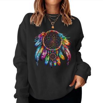 Native American Heritage Month Feather Dreamcatcher Women Sweatshirt - Thegiftio UK