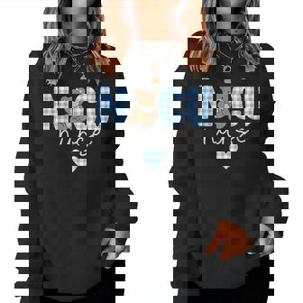 Nicu Nurse Bear Nursing Girls Scrub Gingham Women Sweatshirt - Monsterry