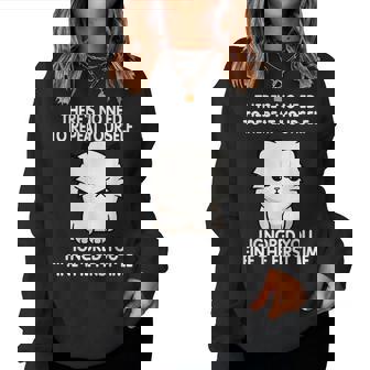 No Repeat Yourself I Ignored You Cat Saying Men Women Sweatshirt | Mazezy