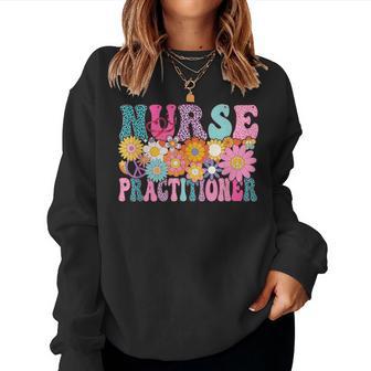 Nurse Practitioner Week Groovy Appreciation Day For Women Women Sweatshirt - Thegiftio UK