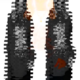 Am I Okay Boot Western Texas Cowgirl Coquette Bow Girl Women Sweatshirt - Thegiftio