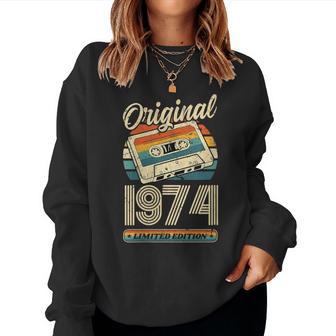 Original 1974Intage Anniversaire 52 Ans Pour Hommes S Sweat-shirt pour femme - Cadeauxyz