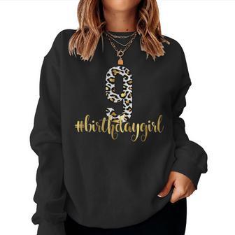 Outfit Zum 9 Geburtstag Für Mädchen Leopardenmuster Sweatshirt Frauen - Geschenkecke