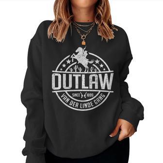 Outlaw Dutch's Gang Red Horse & Cowboy Adventure Women Sweatshirt - Thegiftio UK