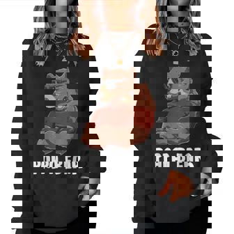 Papa Bear Père Enfants Fille Fils Papa Bear Sweat-shirt pour femme - Cadeauxyz