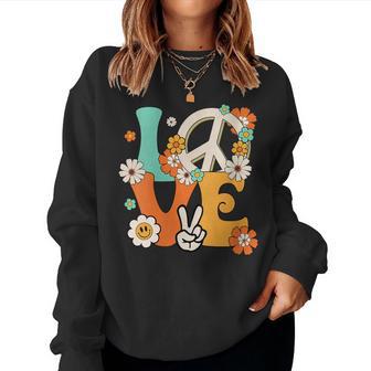 Peaceign Love Chemisetyle Hippie Années 60 Et 70 Sweat-shirt pour femme - Cadeauxyz