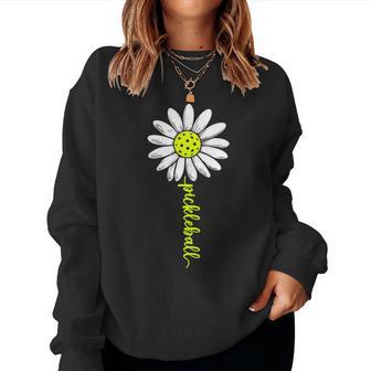 Pickleball Daisy Flower Pickle Ball Mom Grandma Women Sweatshirt - Thegiftio