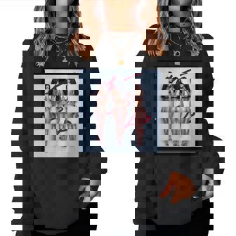 Pinup Girl 男性用 「Seeing Triple」 長袖tシャツ レディーススウェットシャツ - Kawaiitshirt