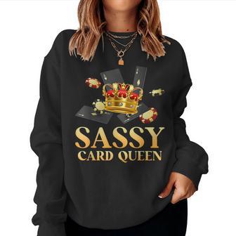 Poker Lover Sassy Card Queen Poker Player Women Women Sweatshirt - Thegiftio UK