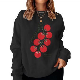 Pomodori Freschi Fresh Tomatoes Italianummer Tomatoes レディーススウェットシャツ - Kawaiitshirt