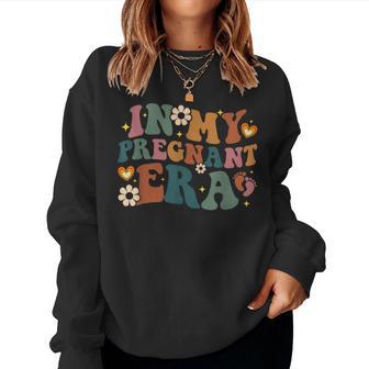 In My Pregnant Era Groovy Pregnancy Announcement Gender Women Sweatshirt | Seseable UK