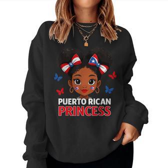 Puerto Rican Princess Hispanic Heritage Girl Puerto Rico Women Sweatshirt - Thegiftio