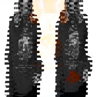 Queen Of The Tetons Grizzly 399 National Park Bear Lovers Women Sweatshirt | Mazezy