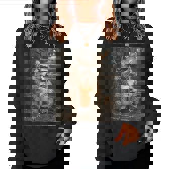 Raccoon Drinking Iced Coffee Meme Animal For Women Women Sweatshirt | Seseable FR