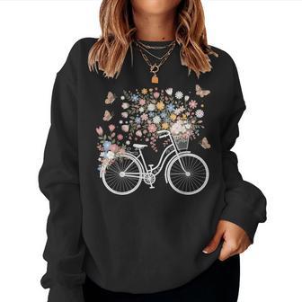 Radfahrer Floral Fahrrad Blumen Radfahren Sweatshirt Frauen - Geschenkecke