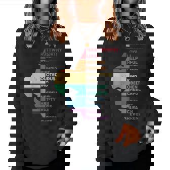 Rainbow Colorful Scouting Law Women Sweatshirt - Thegiftio