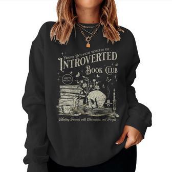 Retro Proud Anti Social Member Of Introverted Book Club Women Sweatshirt - Thegiftio UK