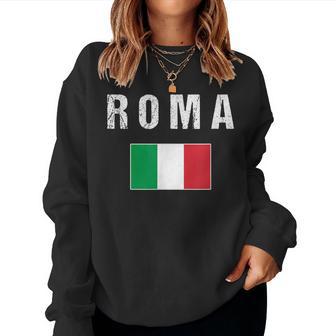 Roma Italia Rome Italia Bandera Italiana Roma Sudadera Mujer - Regaloses