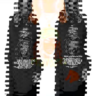 Sagittarius Queen Camo Hat Locs Birthday Black Woman Women Sweatshirt | Mazezy