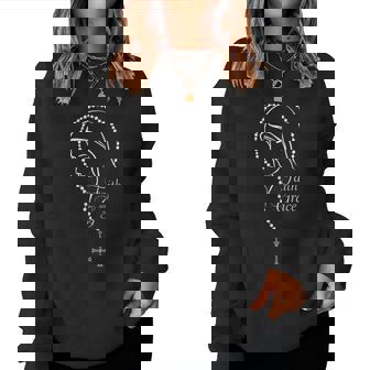 Saint Mary Mother Of God Faith And Grace Catholic Church Women Sweatshirt | Mazezy