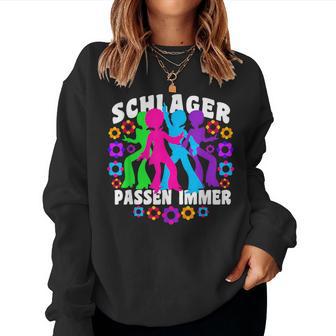 Schlagermusikchlagerfanchlager Musik Flower Power Sweatshirt Frauen - Geschenkecke