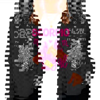 Scorpio Girl Birthday Queen Sneakers Zodiac Sign Women Sweatshirt - Monsterry