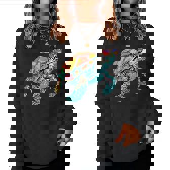 Sea Turtle Sunglasses Women Sweatshirt - Thegiftio