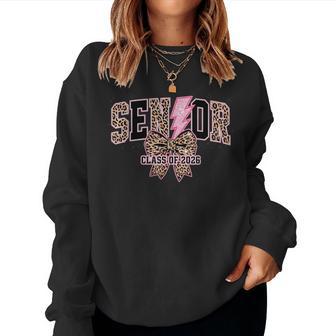Senior Class Of 2026 Leopard Print Graduation Girl Graduate Women Sweatshirt - Thegiftio UK