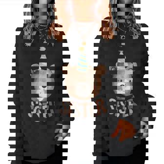 Sister Teddy Bear 1St Birthday Boy Girl Family Matching Women Sweatshirt | Seseable UK