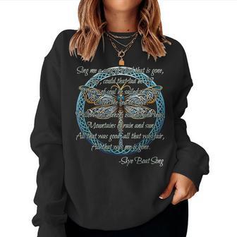 Skye Boat Song Scottish Gaelic Celtic Dragonfly Women Sweatshirt - Thegiftio UK