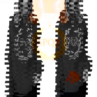 Spqr Imperio Romano -Enatus Populus Que Romanus Sudadera Mujer - Regaloses