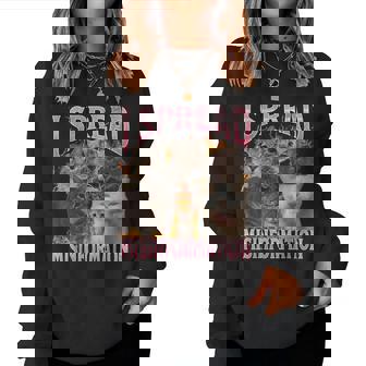 I Spread Misinformation Cat Meme Bootleg Graphic For Women Women Sweatshirt | Mazezy