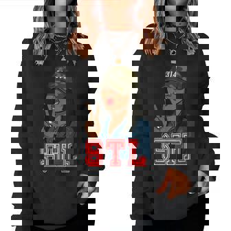 Stl 314 Hat Camo Black Woman St Louis Women Sweatshirt - Thegiftio