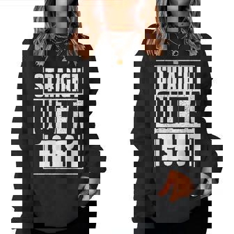 Straight Outta 1981 Womenintage 1981 Birth Of Birthday レディーススウェットシャツ - Kawaiitshirt