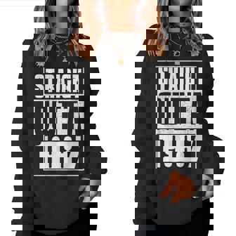 Straight Outta 1987 Womenintage 1987 Birth Of Birthday レディーススウェットシャツ - Kawaiitshirt