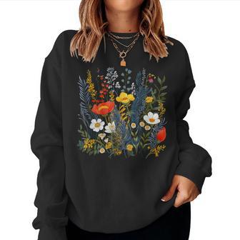 Summery Colorful Wild Flower For Flowers And Herbs Lovers Women Sweatshirt - Thegiftio UK