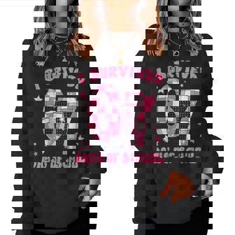 I Survived 67 Days Of School 6 7 Meme Teacher Student Women Sweatshirt - Monsterry