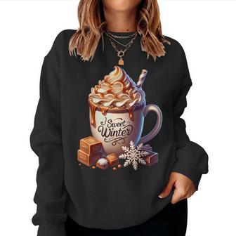 Sweet Winter Wonderland Decor For Toffee Hot Cocoa Women Sweatshirt - Thegiftio UK