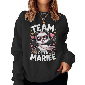 Team De La Mariée Panda Evjf Cadeau Mariage Sweat-shirt pour femme - Cadeauxyz