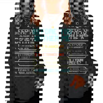 Tech Support Before You Bother Me Computer Women Women Sweatshirt - Monsterry